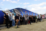 Goup tour - windmill blade mural by Southwestern Oklahoma State University