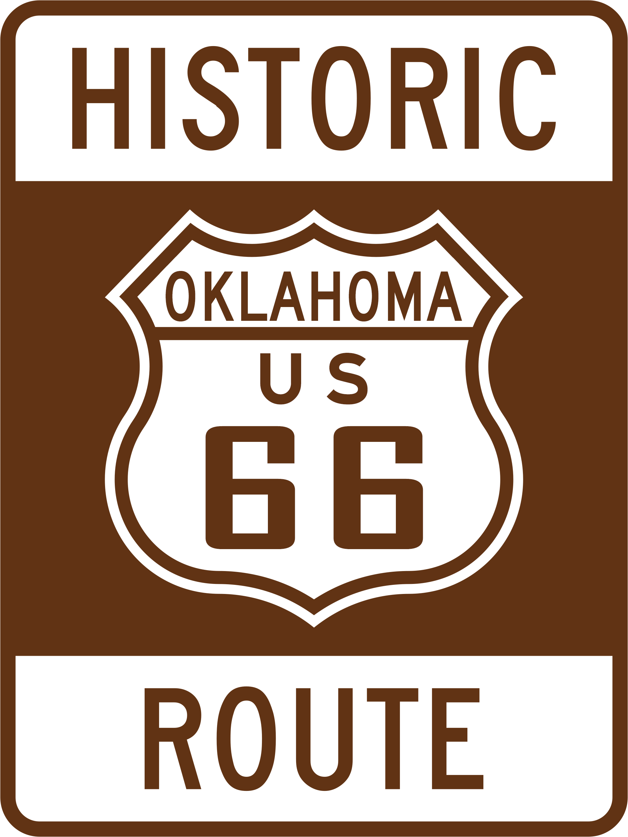 Route 66 highway sign