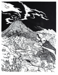 Sam and Frodo Climb Mount Doom (Issue 18, p.39) by Bonnie GoodKnight