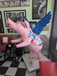 Boom-a-rang Diner flying pig by Southwestern Oklahoma State University