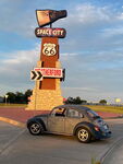 Weatherford Space City monument by Southwestern Oklahoma State University