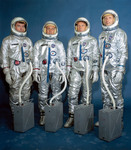 GROUP - GEMINI ASTRONAUTS (SUITED) - ASTRONAUT SCHIRRA