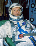 ASTRONAUT THOMAS P. STAFFORD - TRAINING (SUITING-UP) - CAPE