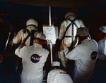 (GEMINI-TITAN [GT]-6 PREFLIGHT ACTIVITY) (PILOT INSIDE SPACECRAFT) - ASTRONAUT THOMAS P. STAFFORD - MISC. - CAPE