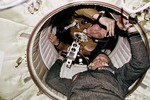 ONBOARD PHOTOS - APOLLO-SOYUZ TEST PROJECT (ASTP) - "HANDSHAKE IN SPACE"