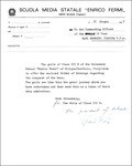 Enrico Fermi Note by Enrico Fermi Class III B, 1969