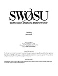 Weatherford: Undergraduate Catalog 2013-2014 by Southwestern Oklahoma State University