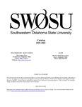 Weatherford: Undergraduate Catalog 2025-2026