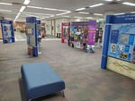 View of the center aisle of the exhibition by Southwestern Oklahoma State University